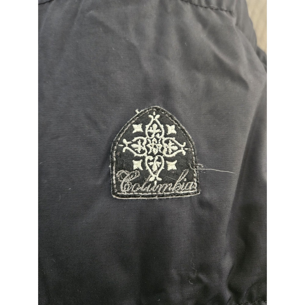 Columbia 1X Black Down Puffer Jacket Hooded Faux Fur Trim Zip Down Gorpcore Cozy - Picture 13 of 16